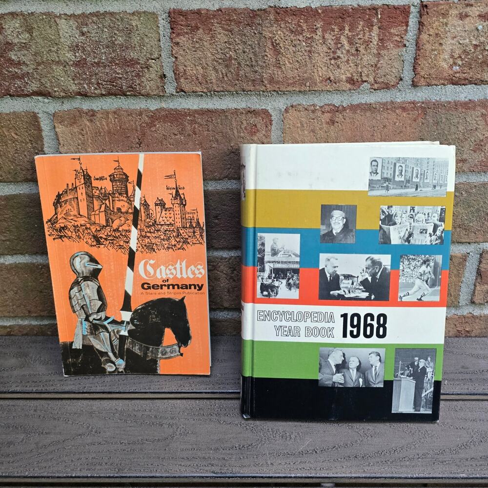 2 Non Fiction Books Vintage 1960s Castles Of Germany 1968 Encyclopedia YearBook